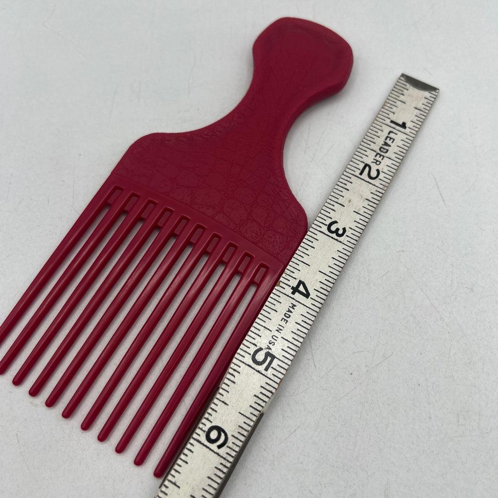 Vintage Goody Pink Croc Textured Hair Pick Comb Lift 90s 6.5” Plastic USA