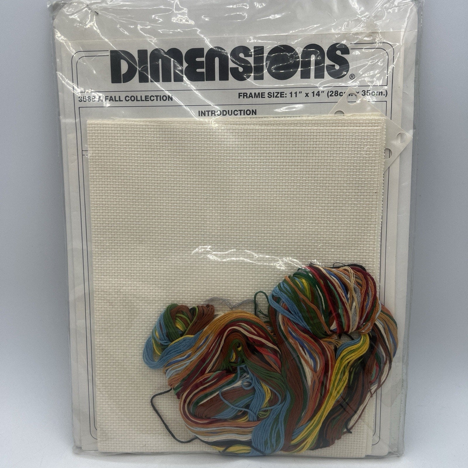 Vtg Dimensions Fall Collection 11x14 Cross Stitch Kit 3568 Duck Grannycore NEW