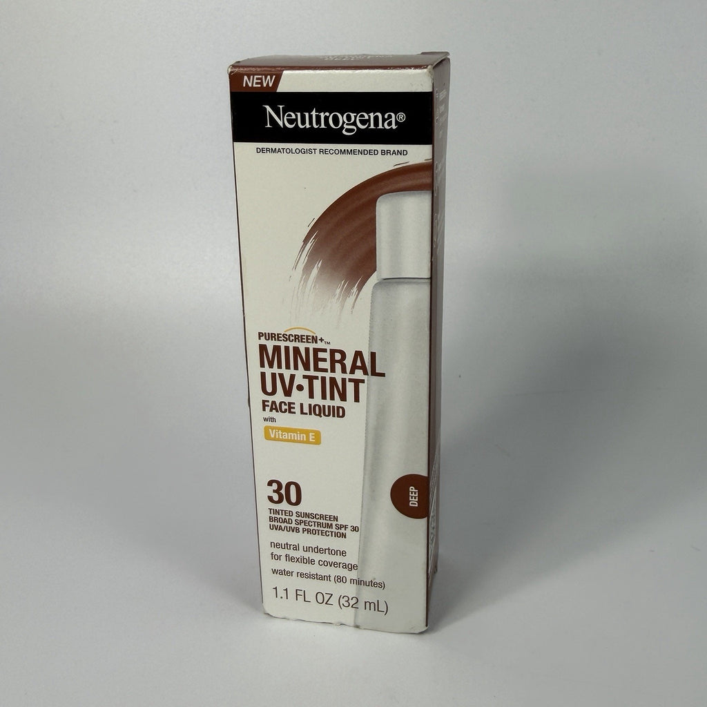 Neutrogena Mineral UV Tint Face Liquid SPF30 DEEP 1.1 fl oz EX 02/2026
