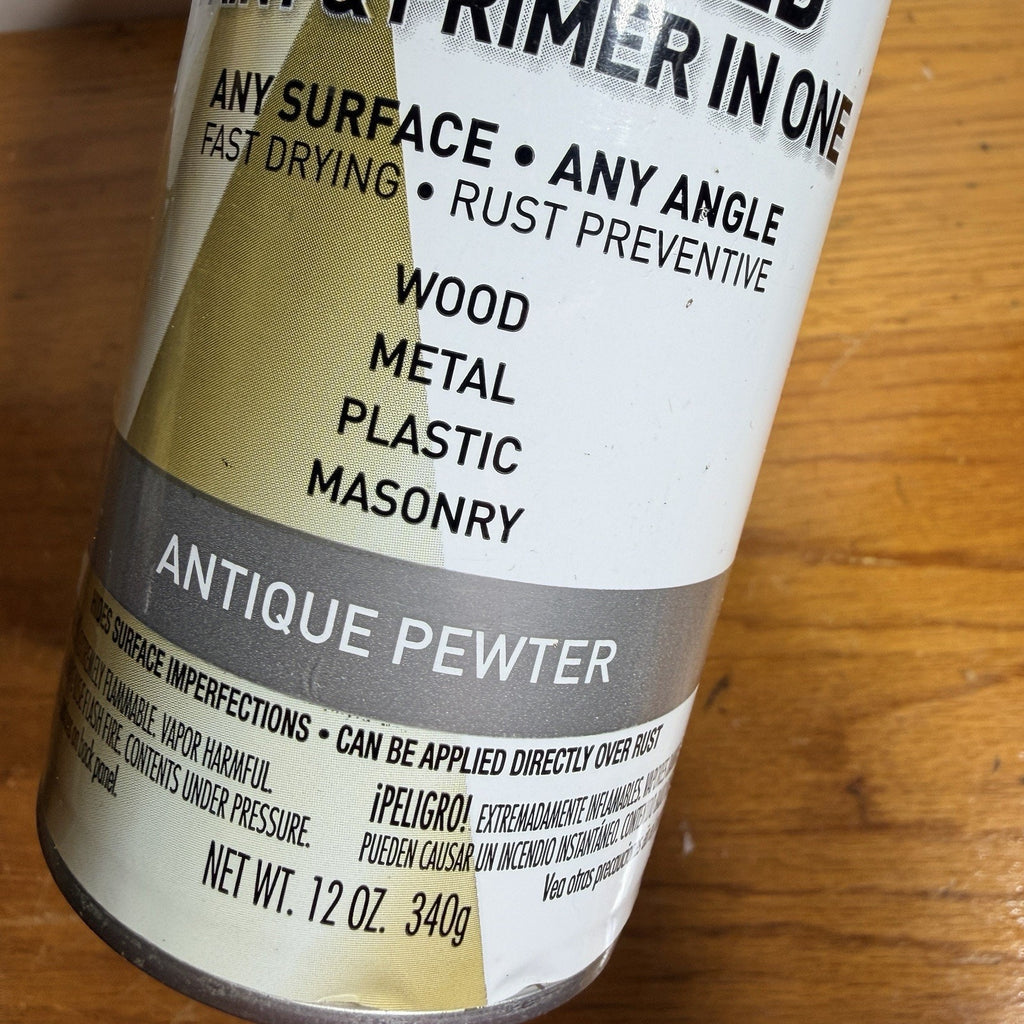 Rust-Oleum 271481 Hammered Spray Paint, Antique Pewter Forged Metallic