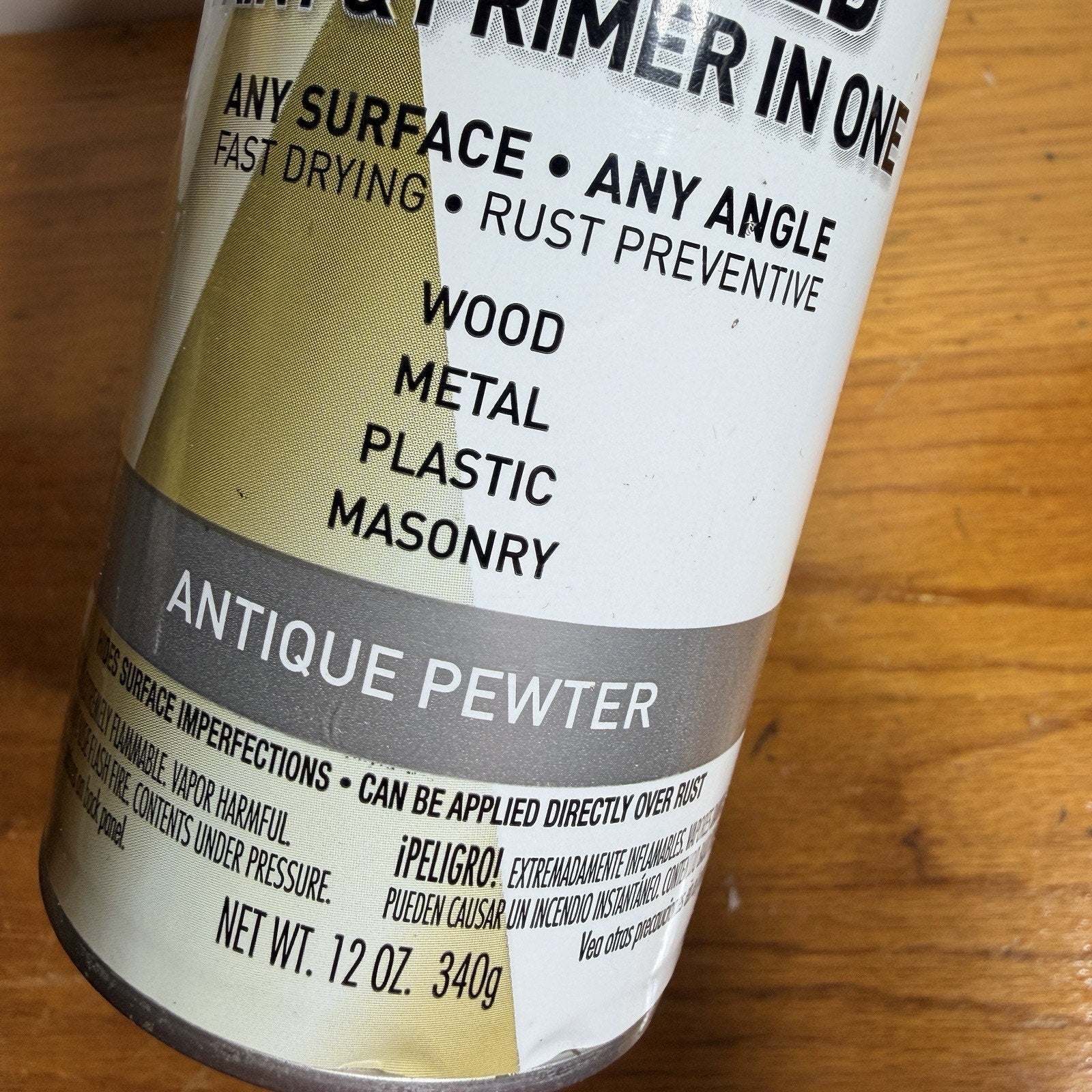 Rust-Oleum 271481 Hammered Spray Paint, Antique Pewter Forged Metallic