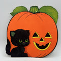 1970s Black Cat Jack o Lantern 9" Halloween Die-Cut Hallmark Decoration 25HHD