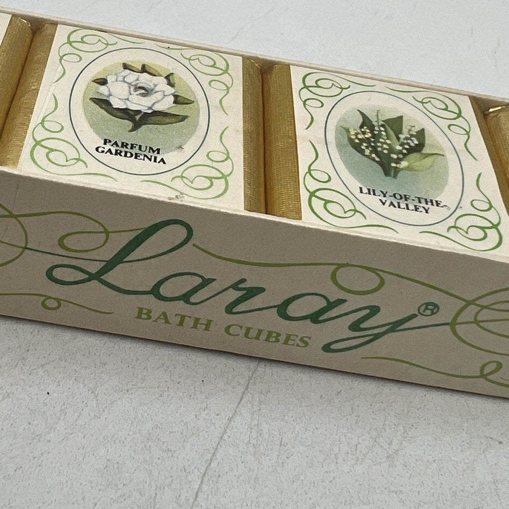 6 Vintage English Bath Cubes Perfumed Rose Lavender Gardenia Violet Muguet NEW
