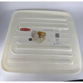 Vtg Rubbermaid Hard Rubber Small Drain Board Dish Tray 118A Almond 14.2 x 14.8