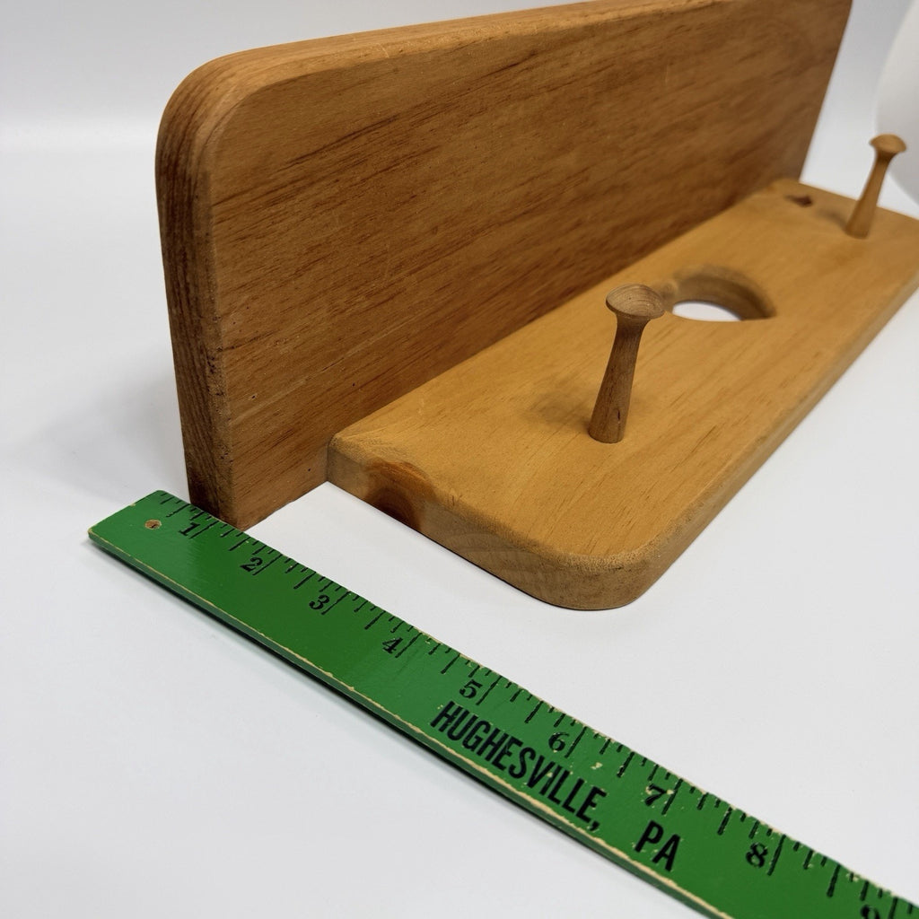 House Shaped Wood Wall Shelf Miniature Display 13 Cubbies Lined 8.25" NEW