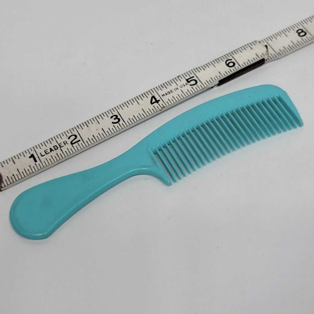 Vintage Goody Turquoise 6.5" Plastic Pocket Hair Comb USA Unbreakable