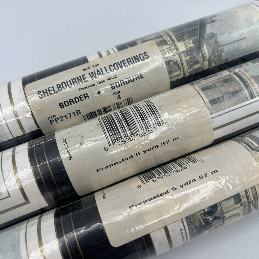 Lot 3 Shelbourne Wallpaper Border H. Shepard London Scenes 5 yd Prepasted