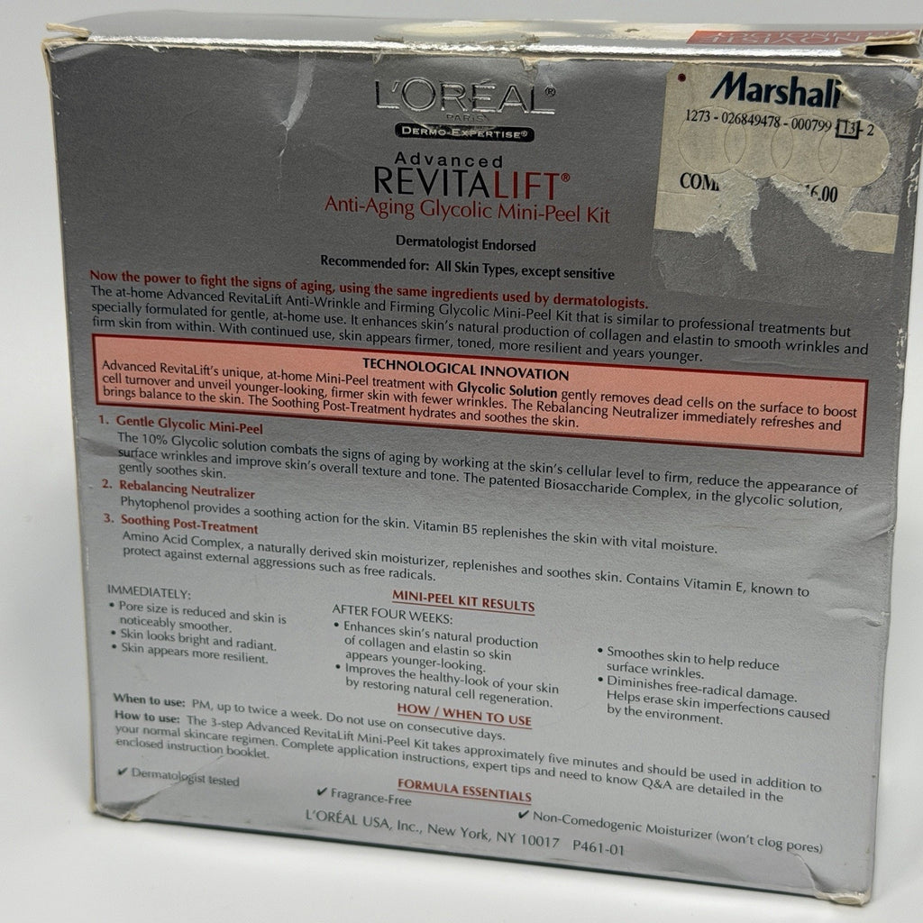 L'oreal Advanced REVITALIFT AntiAging Glycolic MiniPeel 3 Piece Kit