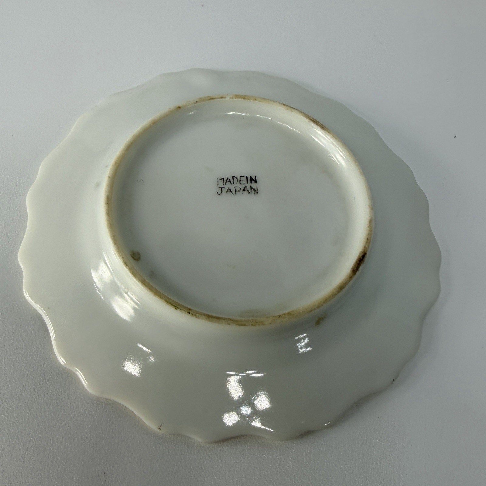 Porcelain English Setter Springer Spaniel Dog Porcelain Ashtray Plate 4" Hunting