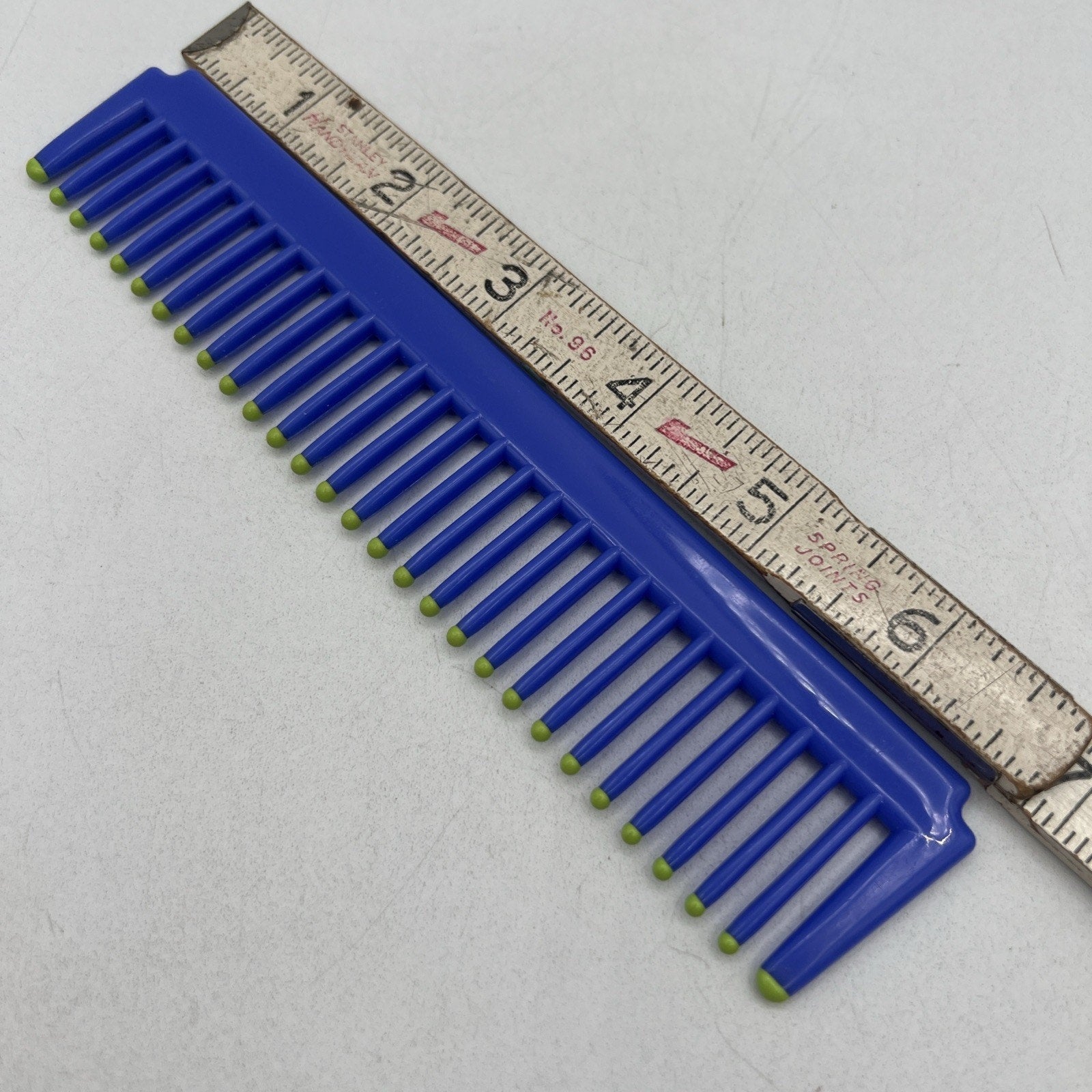Vintage Color Dipped Detangling Pocket Comb 6.5" Purple Green 80s 90s