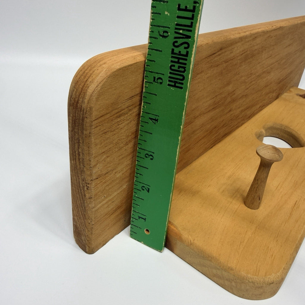 House Shaped Wood Wall Shelf Miniature Display 13 Cubbies Lined 8.25" NEW
