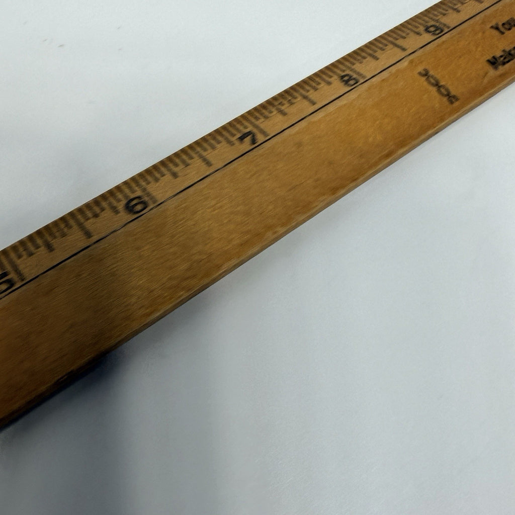 Vtg Tums Fussy Tummy Pharma Ad Medical School Student Ruler 12" Wood Laxative