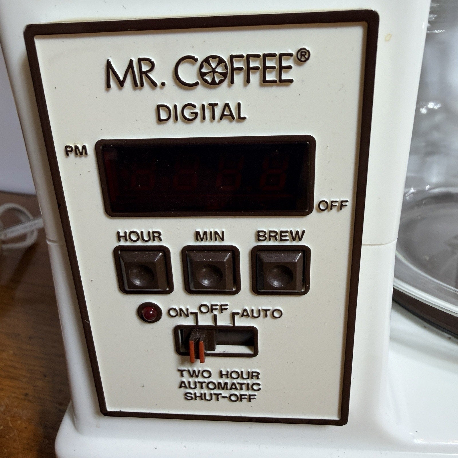 Vintage Mr Coffee 12 Cup Coffee Maker SRX-20 Red LED Digital Display 1990s Works