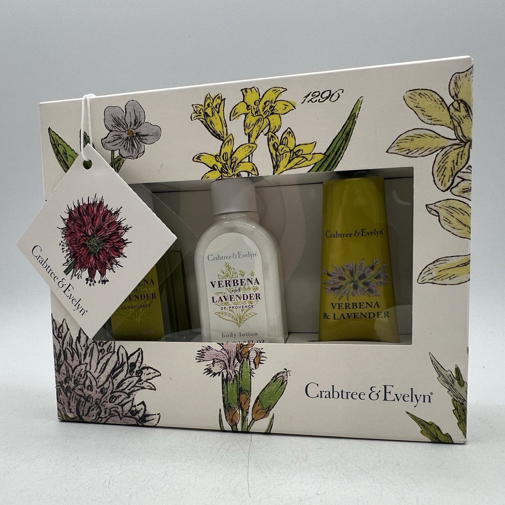 Vintage Crabtree Evelyn Verbena Lavender De Province Travel Gift Set NEW