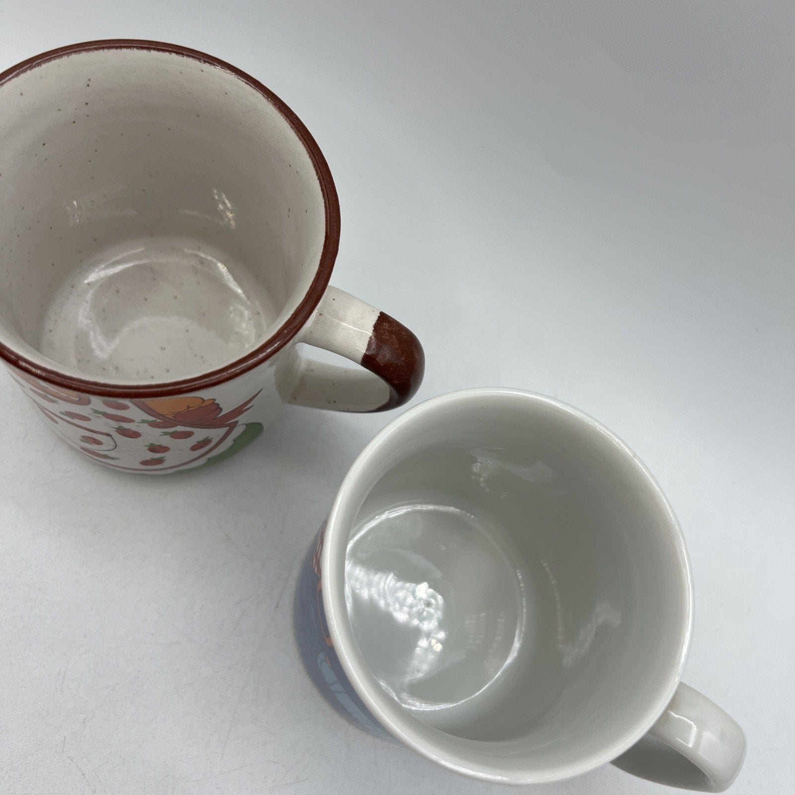 Set 2 Vtg Fred Roberts San Francisco Strawberry Apron Mug Grandma Grandpa Kitsch