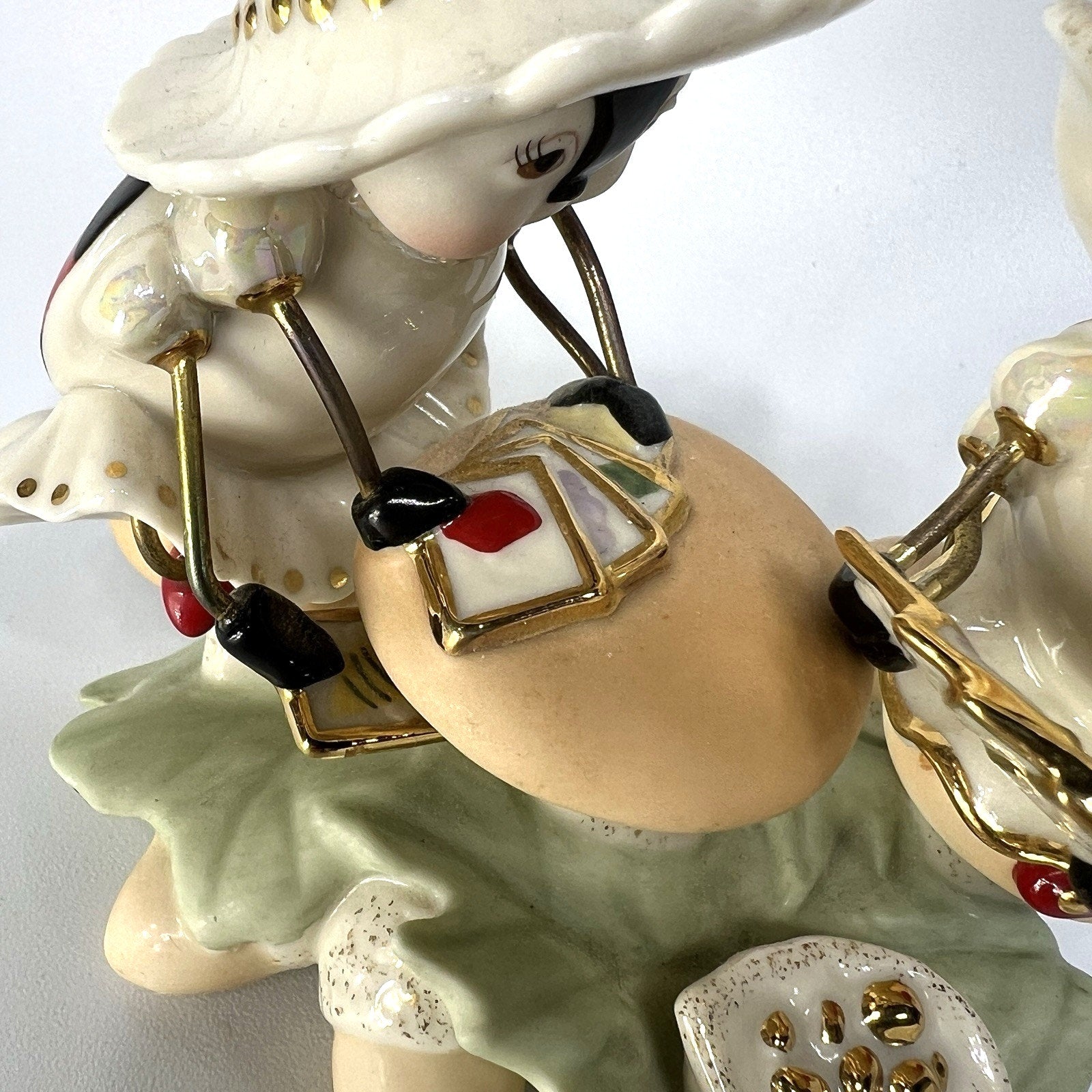 Lenox Treasures Lucky Ladybugs Playing Cards Garden Figurine Mushroom 5"