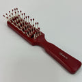 Vintage Goody Hair Styling Vented Brush Ball Tip Red Plastic USA 6" Travel
