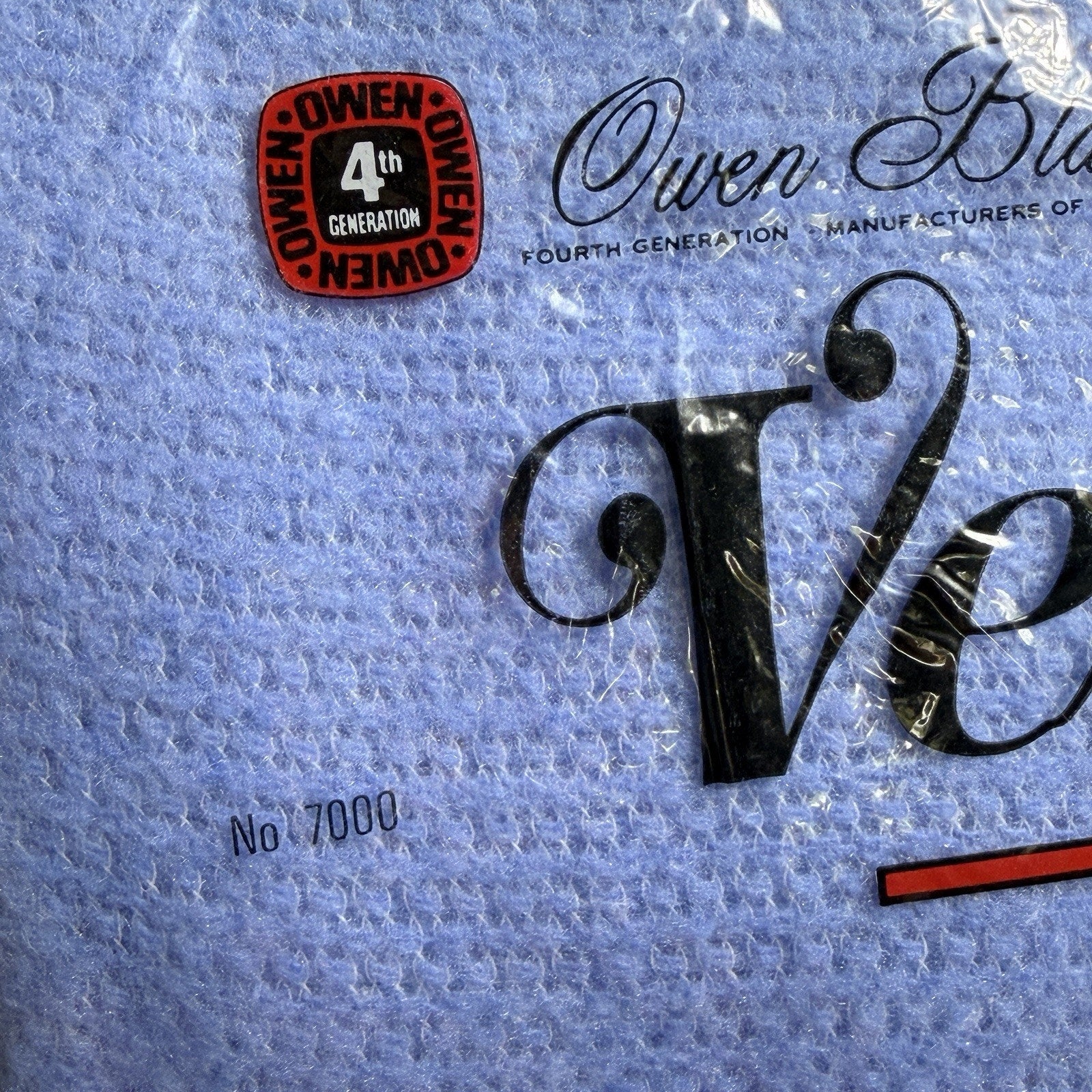 Owen Ventura Thermal Blanket Waffle Polyester Satin Trim 72x90 Blue Full Twin
