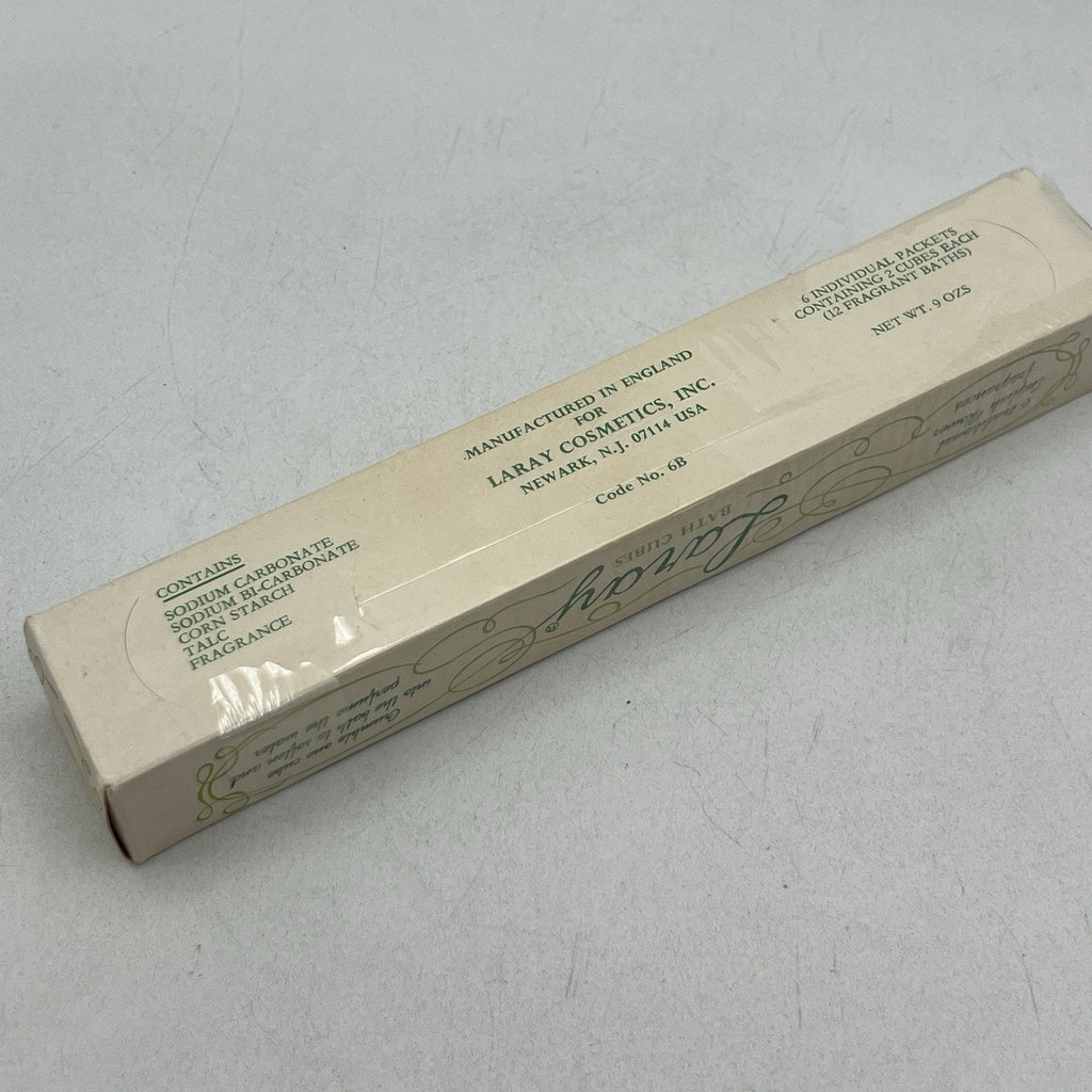 6 Vintage English Bath Cubes Perfumed Rose Lavender Gardenia Violet Muguet NEW