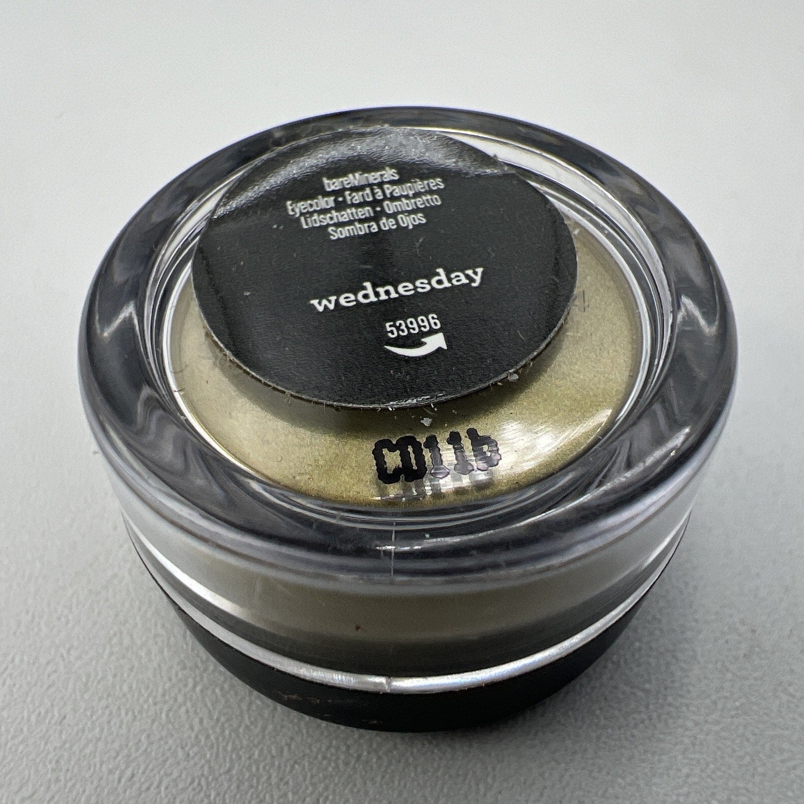 bareMinerals EyeColor Shadow WEDNESDAY Green Shimmer .01 oz .28 g NEW