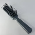 Vintage 1980s GOODY Vented Hair Brush Pocket Travel Gray Ball Tip USA 7.5” USA