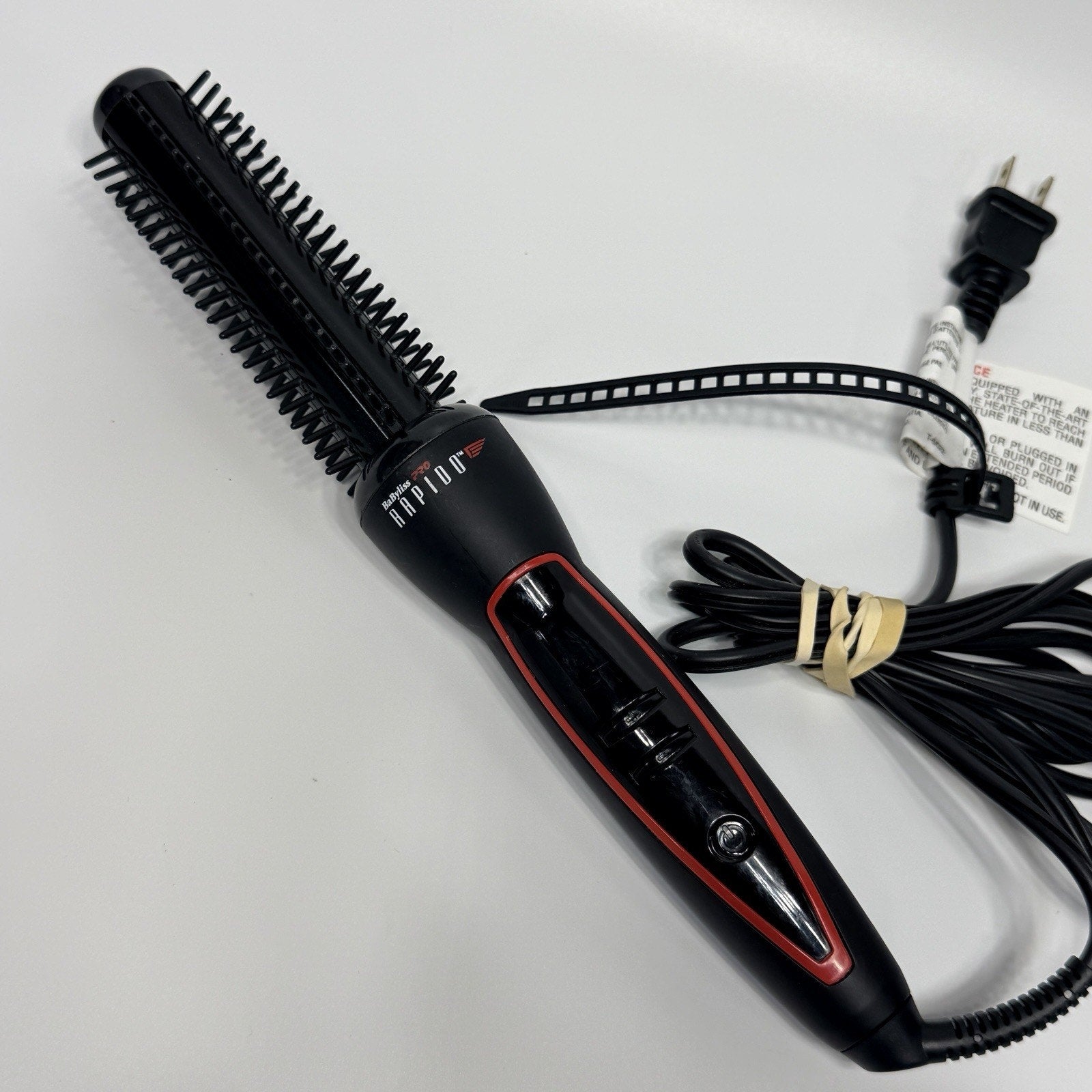 BaByliss PRO Rapido RollUp 1" Thermal Round Styling Brush 2336 Black Red