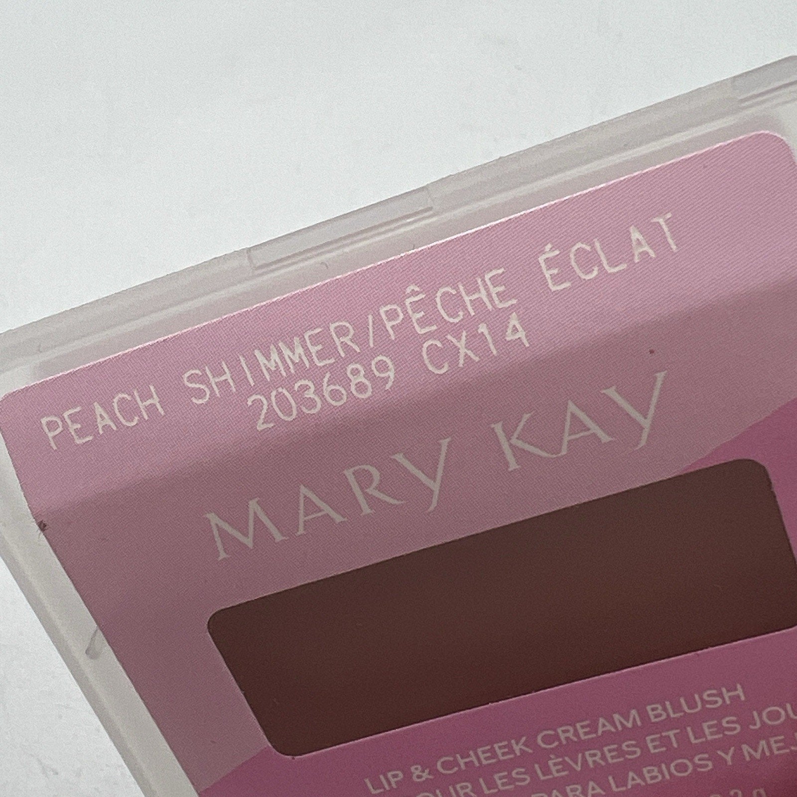 Mary Kay Fresh Lip Cheek Cream Blush PEACH SHIMMER .11 oz FULL SIZE 203689 NEW