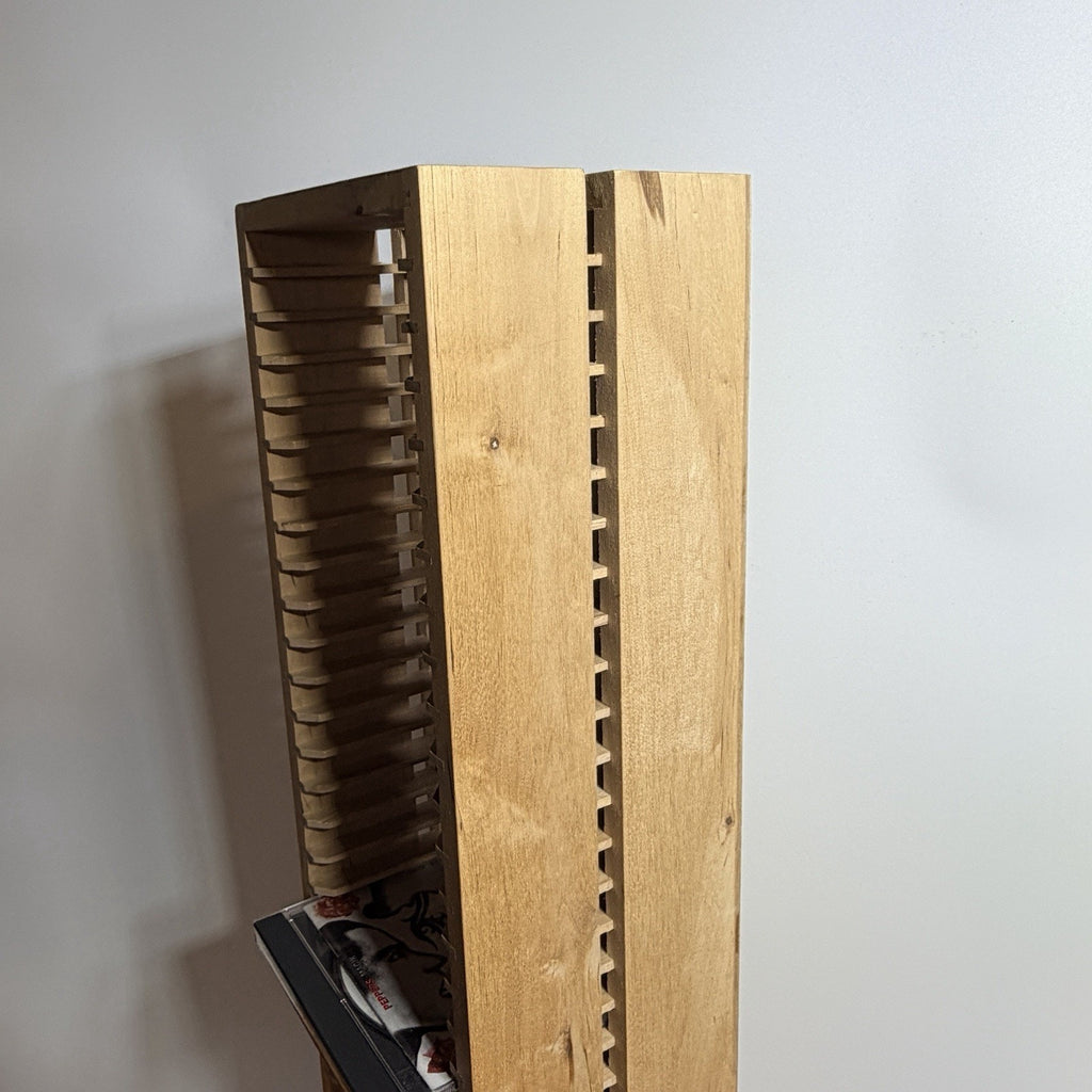 Ikea Boalt Wooden CD Storage Racks Stores 70 CDs 23" Inch Tall Light Wood