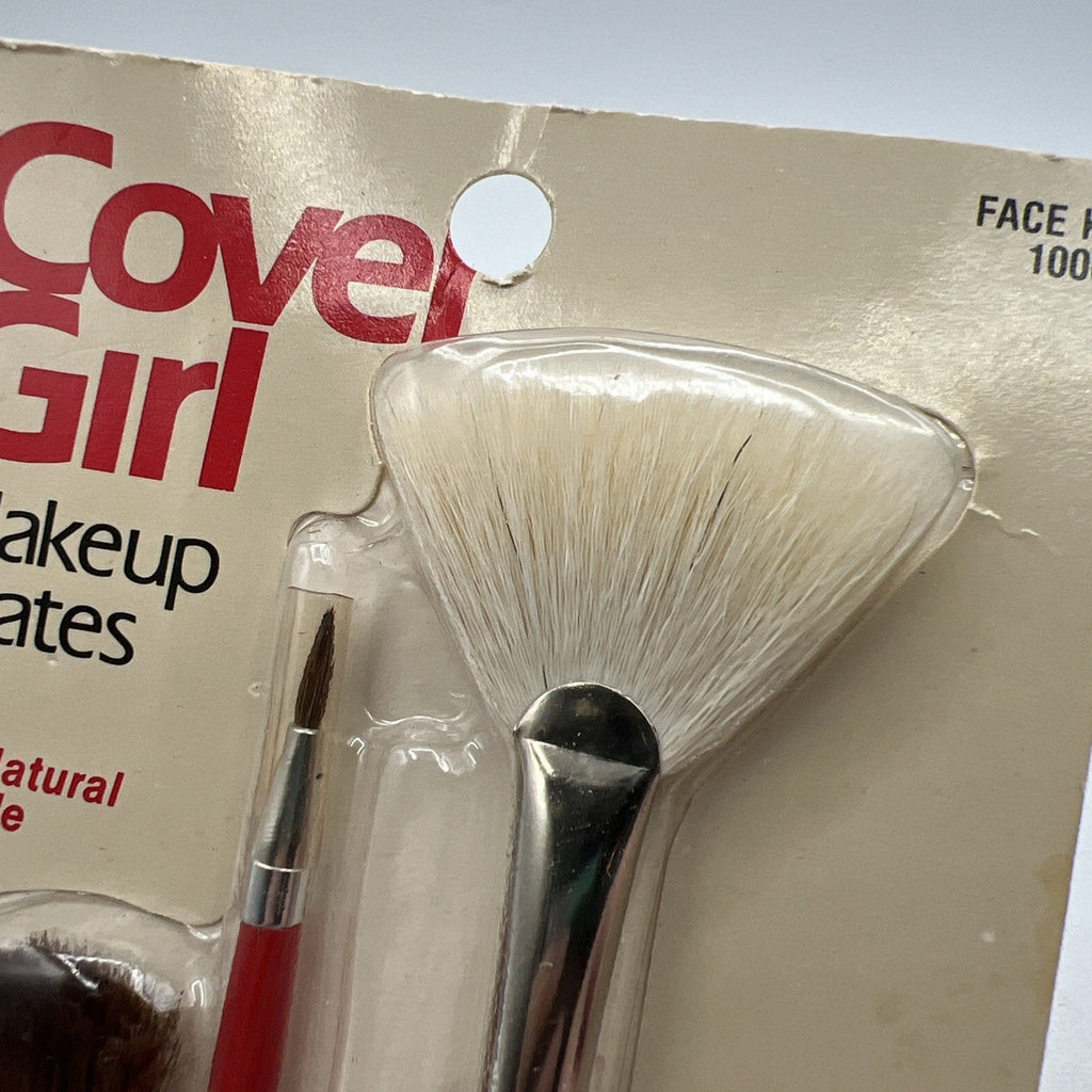 Vintage Cover Girl Makeup Mates Just Basics Face Kit Brushes 10009 Red NEW