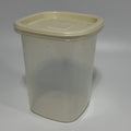 Vtg Rubbermaid #8 Servin Saver Canisters Clear Almond Lid 1.8 Pint Square