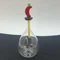 Venetian Art Glass Hand Blown Perfume Bottle Dabber Crescent Moon Colorful 5"