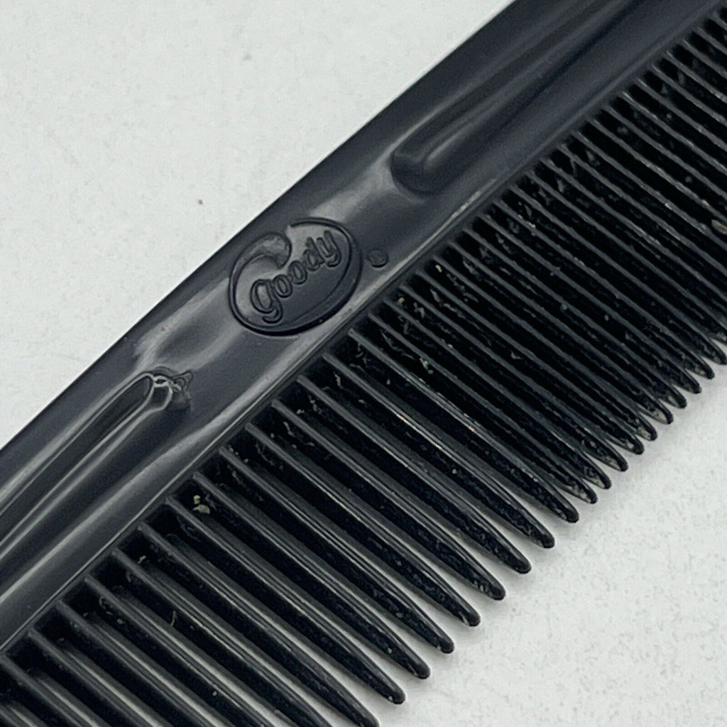Vintage Goody Black Pocket Hair Comb 5" Unbreakable Purse 1970s USA