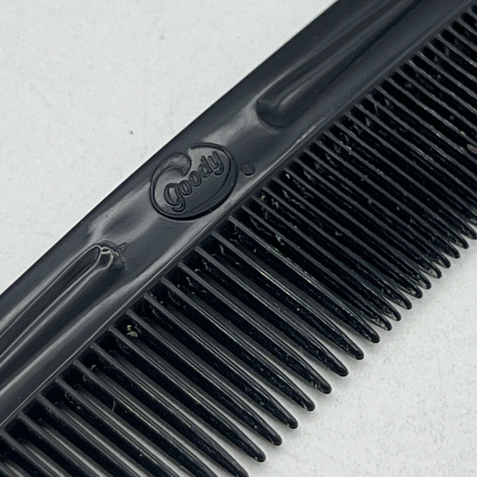 Vintage Goody Black Pocket Hair Comb 5" Unbreakable Purse 1970s USA