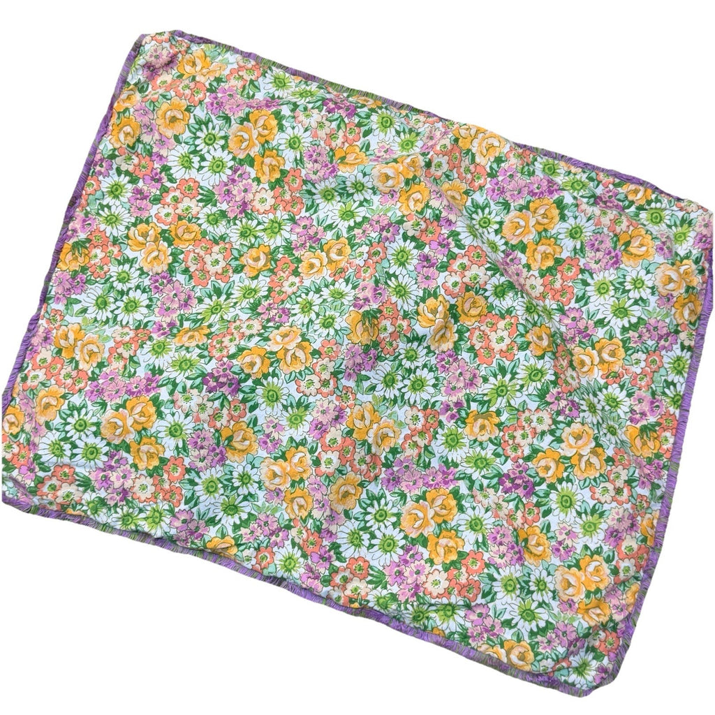 Lady Pepperell Cristina Floral Flower Power Green Purpler Comforter Shams Queen