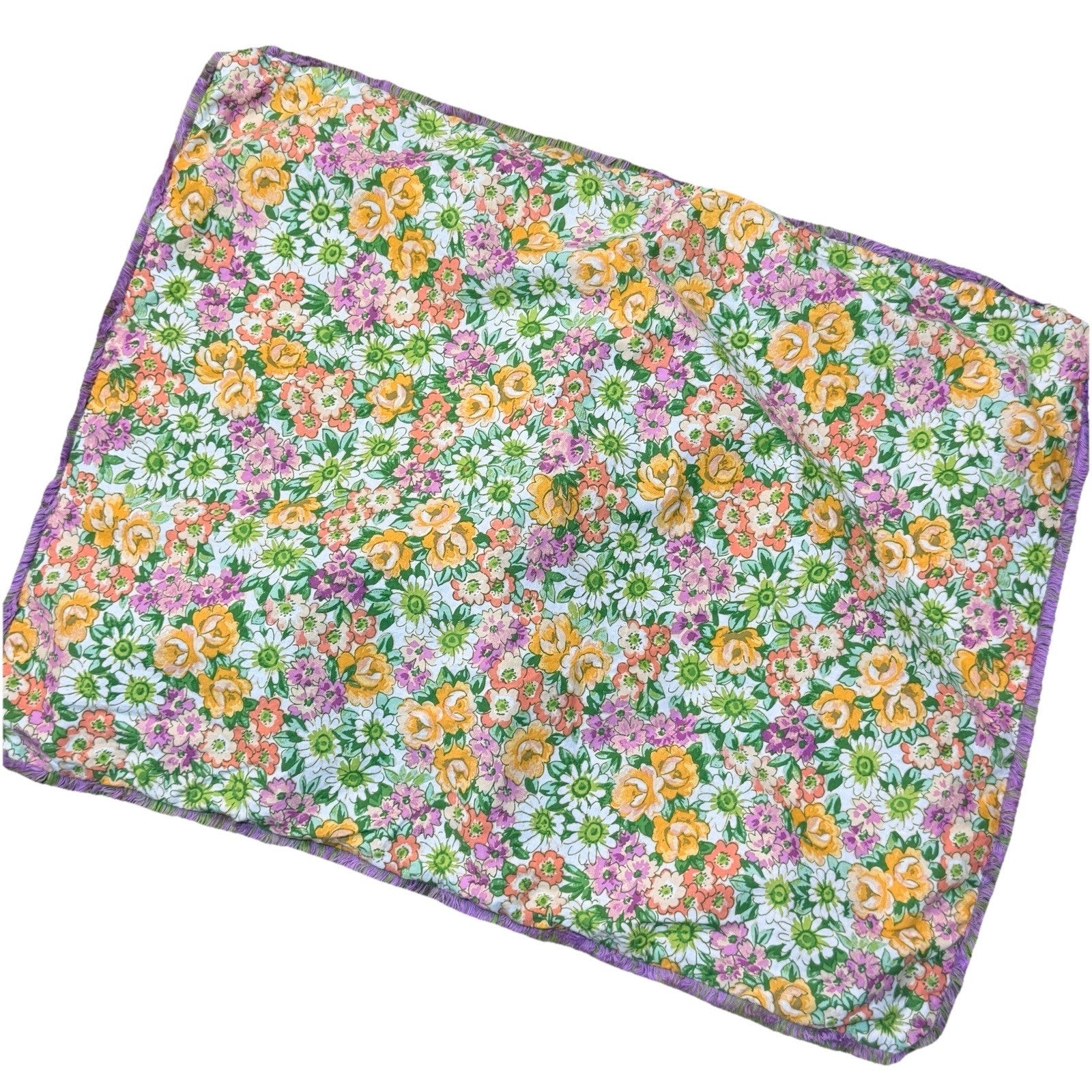 Lady Pepperell Cristina Floral Flower Power Green Purpler Comforter Shams Queen