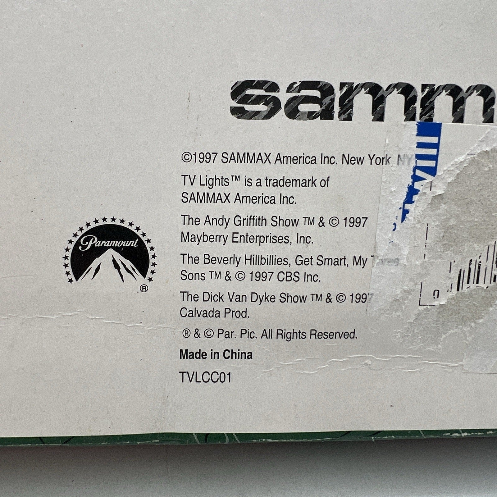 Vintage Sammax 10 String Light COVERS ONLY Retro Tv Classic Comedies 1997