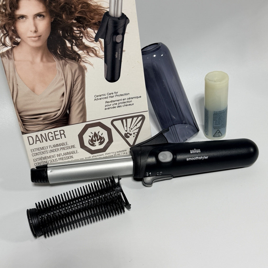 Braun Smooth Styler 3589 Hair Curling Tongs Cordless Gas Powered Complete