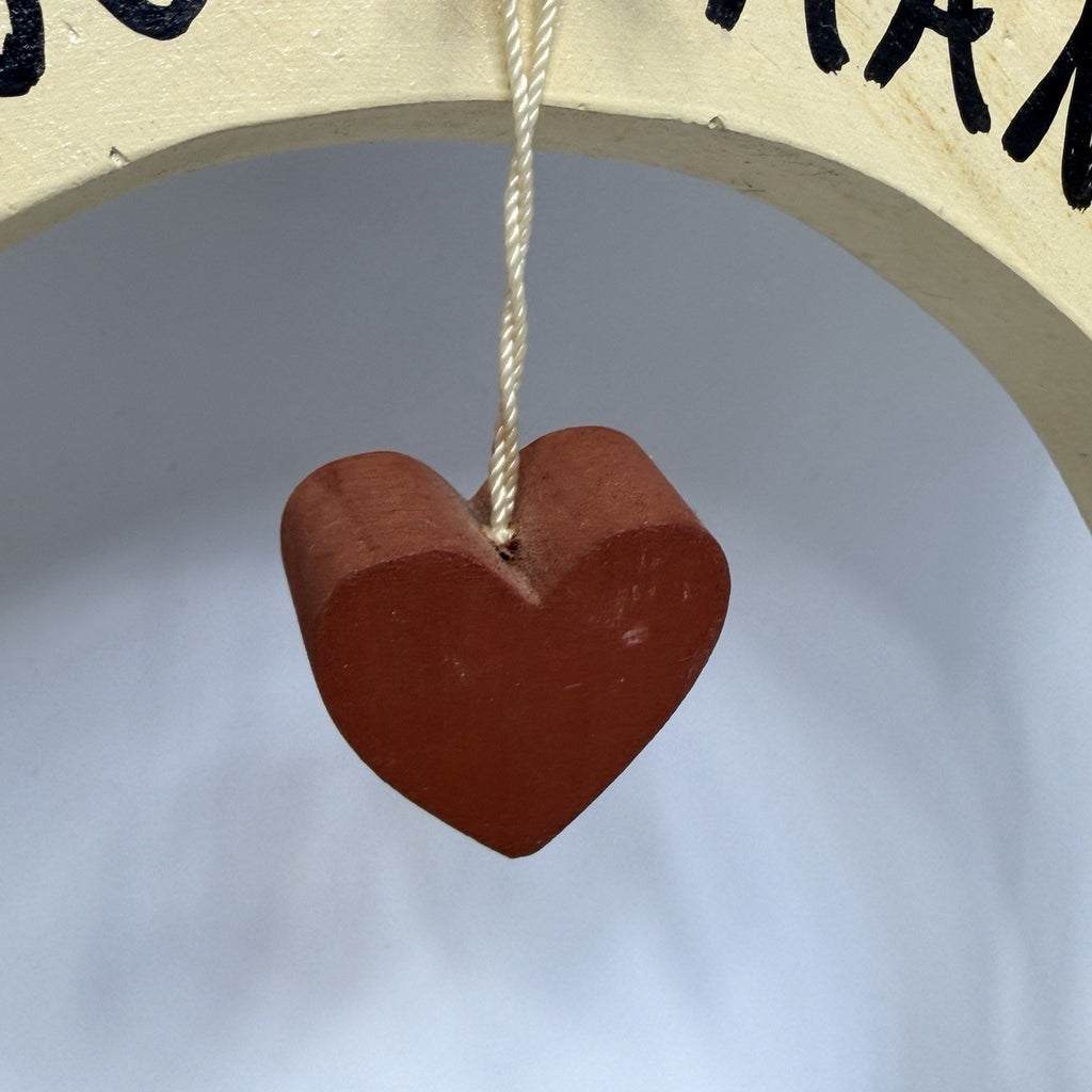 Vintage 11" Country Heart Goose Wreath Sign Home Where You Hang Your Heart 90s