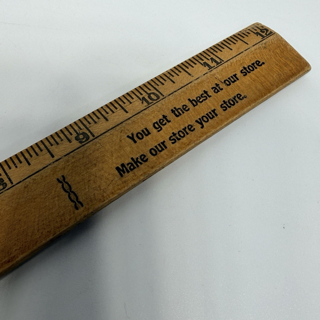 Vtg Tums Fussy Tummy Pharma Ad Medical School Student Ruler 12" Wood Laxative