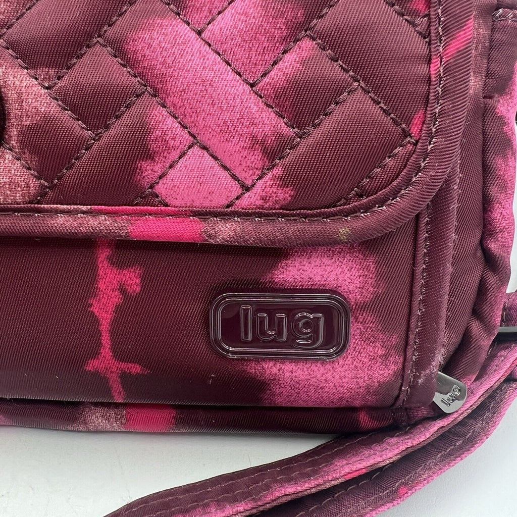 Pink Magenta Lug SWITCH Mini Crossbody Belt Bag Wristlet 6x9 Purse Tie Dye