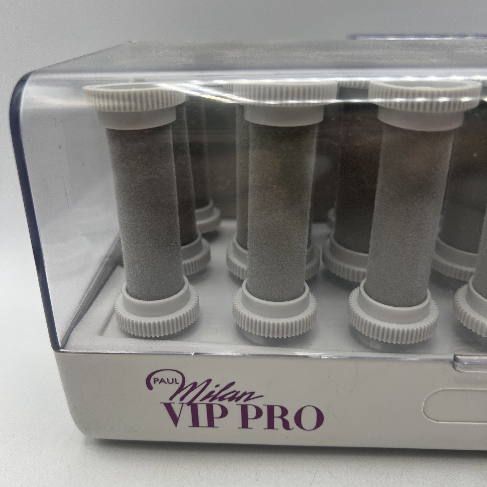 Vintage Paul Milan VIP Pro 24 Hair Rollers Curlers Flocked Velvet Clips Manual