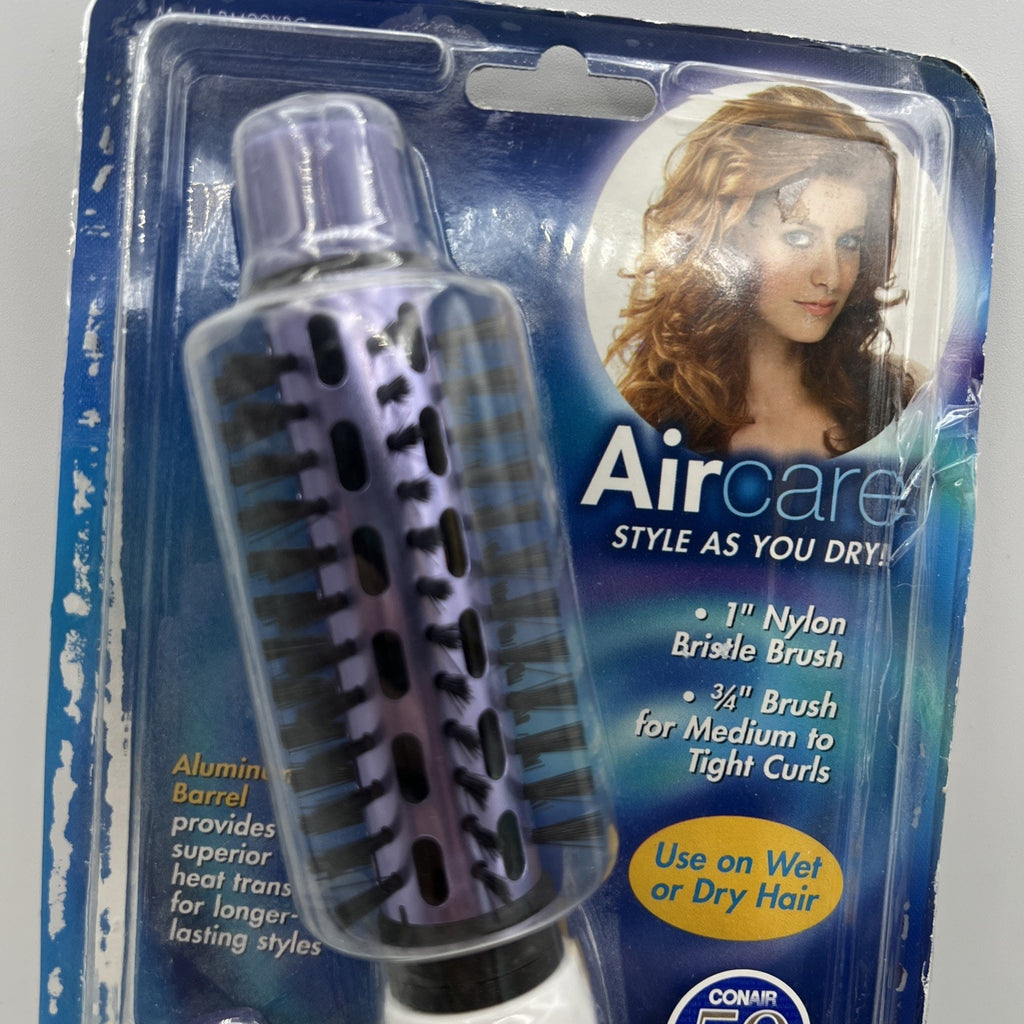CONAIR 2-IN-1 Hot Air Styler Wet/Dry Hair 2008 2 Brushes Package Slightly OPEN