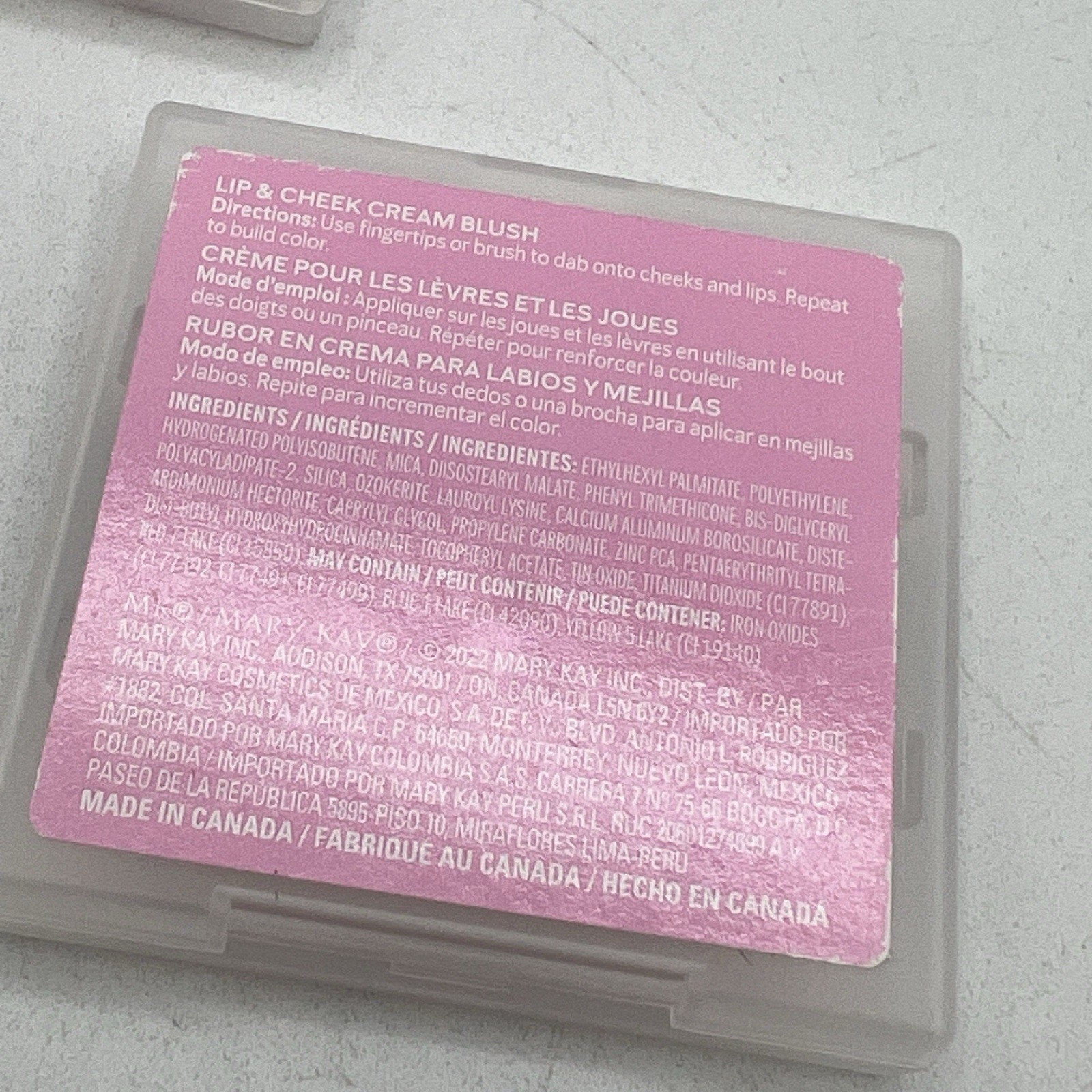 2 Mary Kay Fresh Lip Cheek Cream Blush LUXE LILAC .11 oz FULL SIZE 203691 NEW