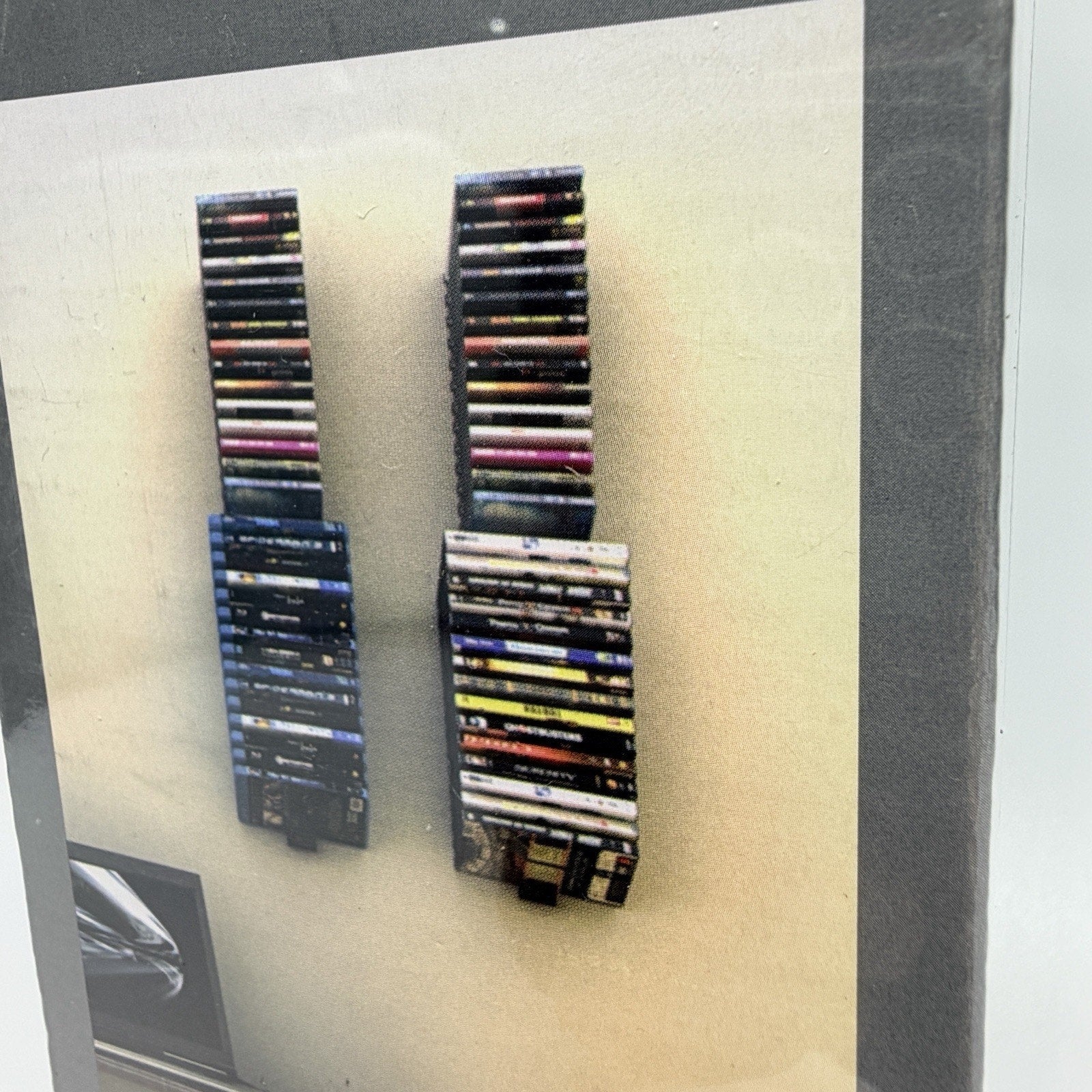 Atlantic Media Stix 60 Capacity CD DVD Storage Rack Wall Mount Organizer 4 Pack