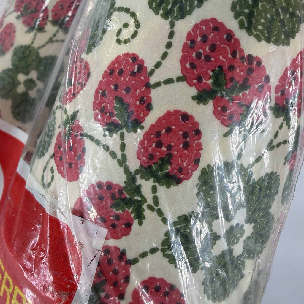 50 Count Vintage Bondware Strawberry Fields Wax Paper Cold Party Cups 14 oz NEW