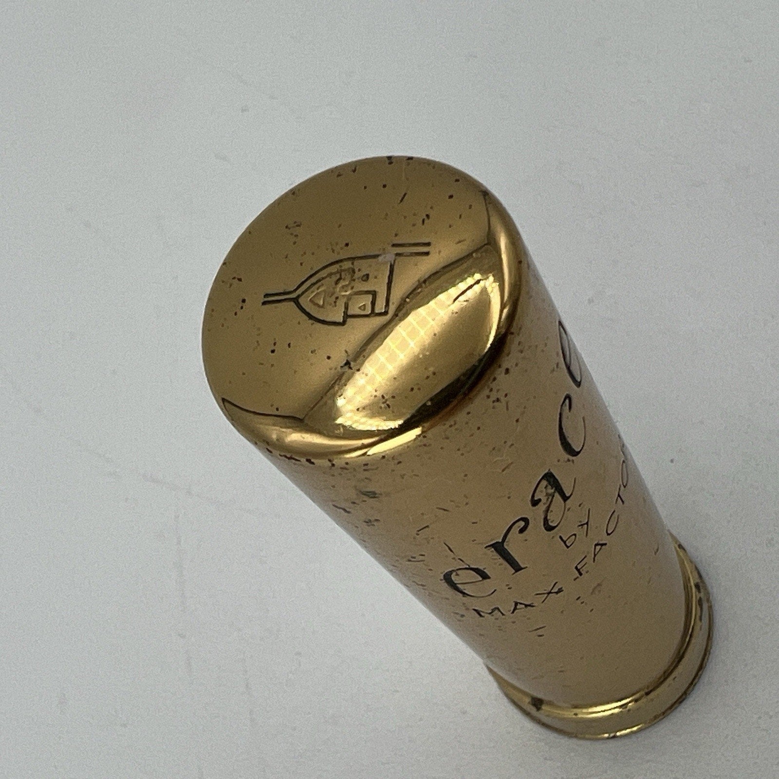 Vintage Max Factor Erace NATURAL Cover Up Concealer Gold Brass Tube NOS