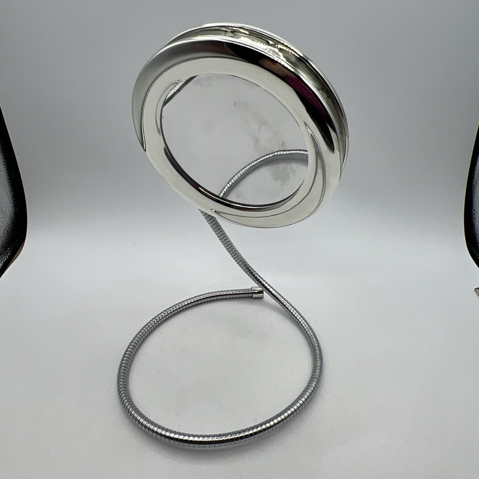 Joy Mangano Handy Hook Mirror 1X 5X Magnification Silver Gooseneck Travel 7"