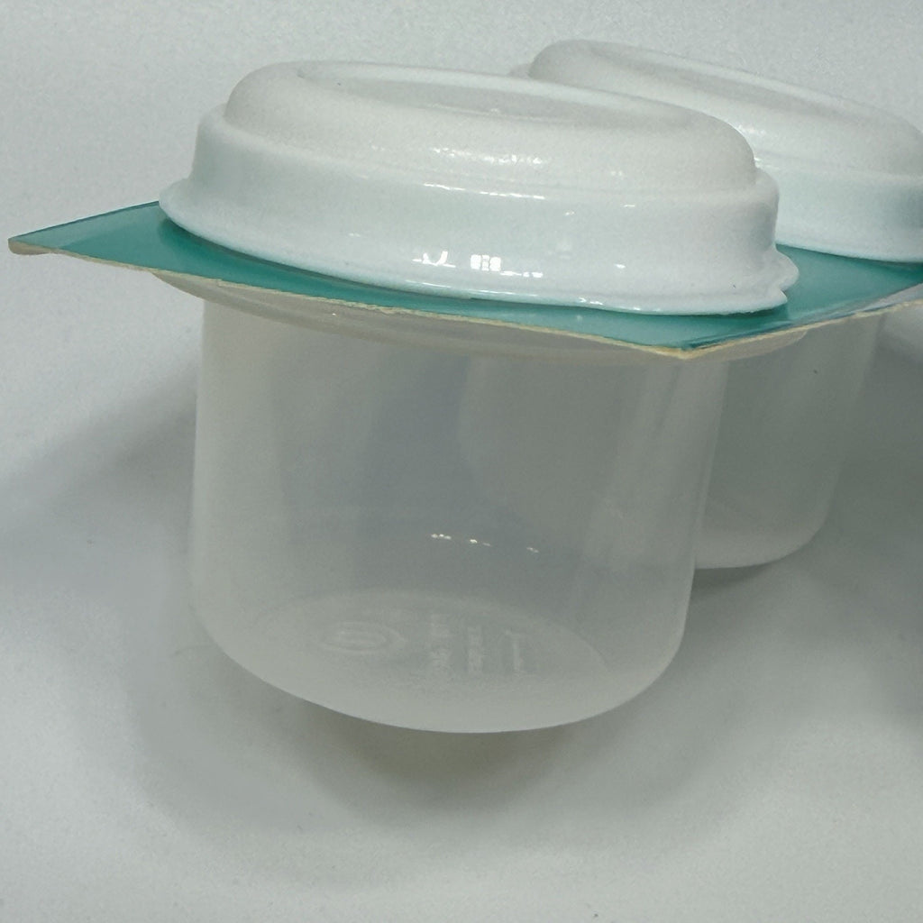 2 Vintage Rubbermaid Small Servin Saver Storage Containers 1/2 Cup #0 Almond NEW