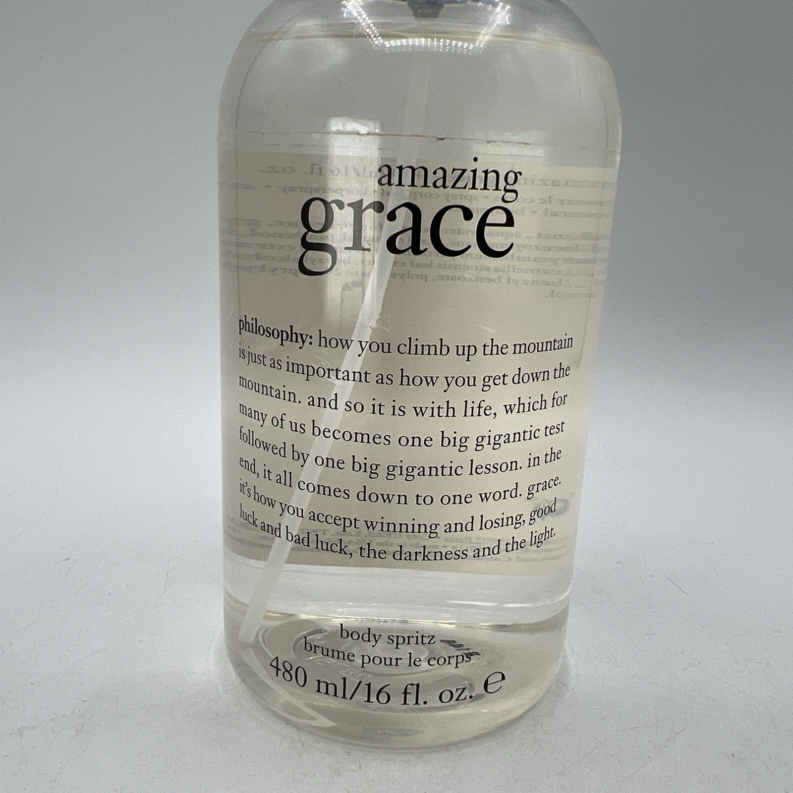 Large Philosophy Amazing Grace Perfumed Body Spritz 16 oz. Sprayer UNSEALED Rare