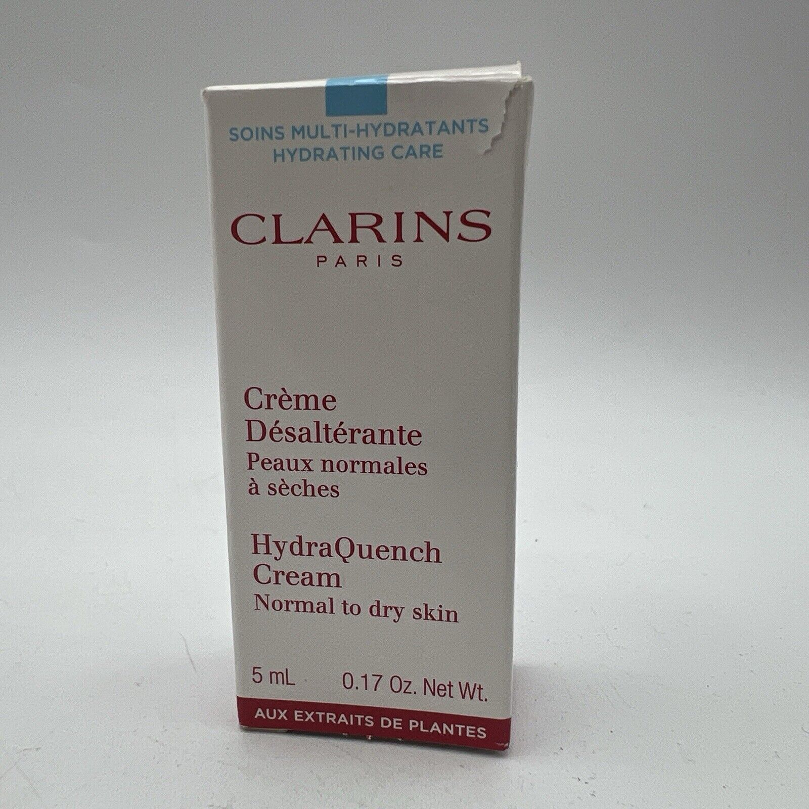 NEW Clarins Hydra Quench Cream .17 oz Normal to Dry 5 ml Sample Travel